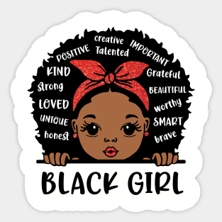Black Girl, Black Girl Magic, African American Girl Sticker